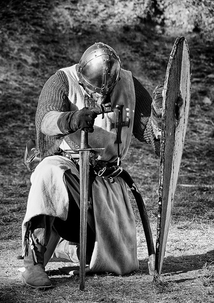 medieval, knight, fight